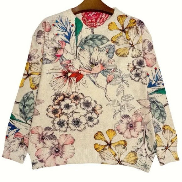 Floral print light sweater - Picture 2 of 2